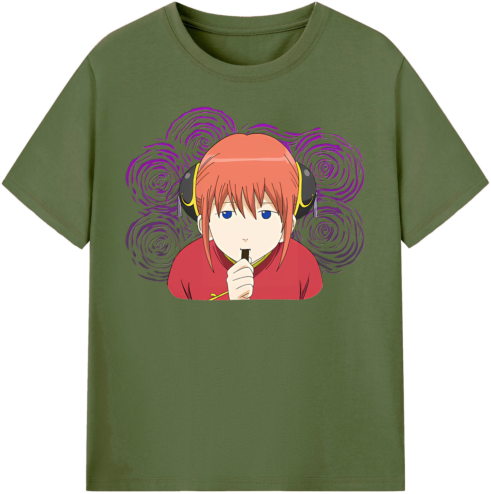 （画像用） ぎんたま 坂田銀時（さかたぎんとき） 神楽 志村新八（しむら しんぱち） GINTAMA Sakata Gintoki Kagura Shimura Shinpachi 綿100％半袖Tシャツ（フロントプリント）